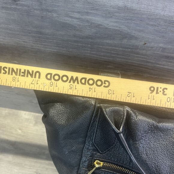 Fossil Fiona Black Zipper Pebbled Leather Tote Shoulder Bag Purse Key Charm - Picture 12 of 13